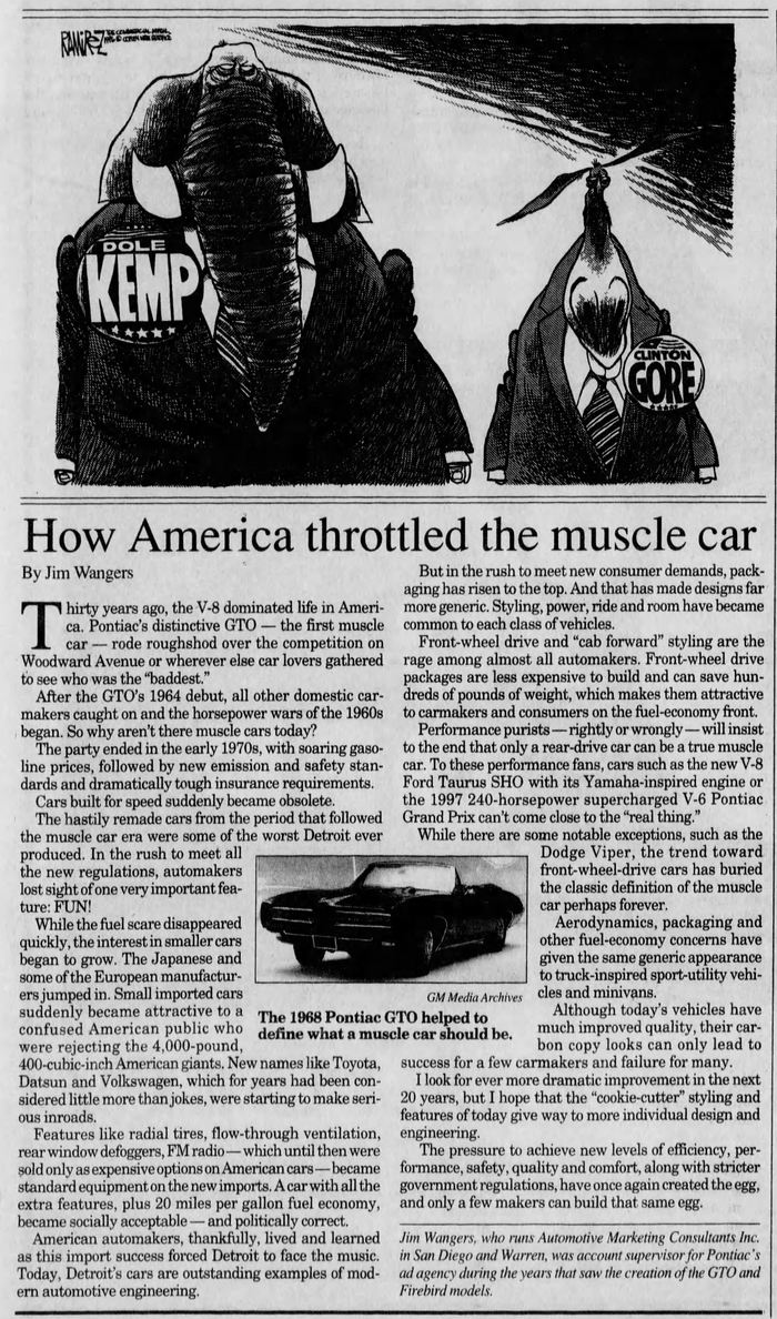 Royal Pontiac - Aug 18 1996 Article On Gto And Woodward